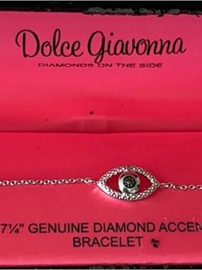 Dolce Giavanna Evil Eye Diamond Bracelet NWT